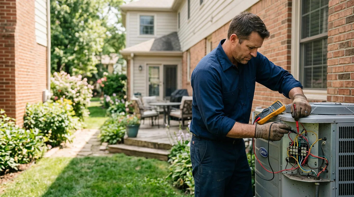 HVAC technician working near Old Fort, TN